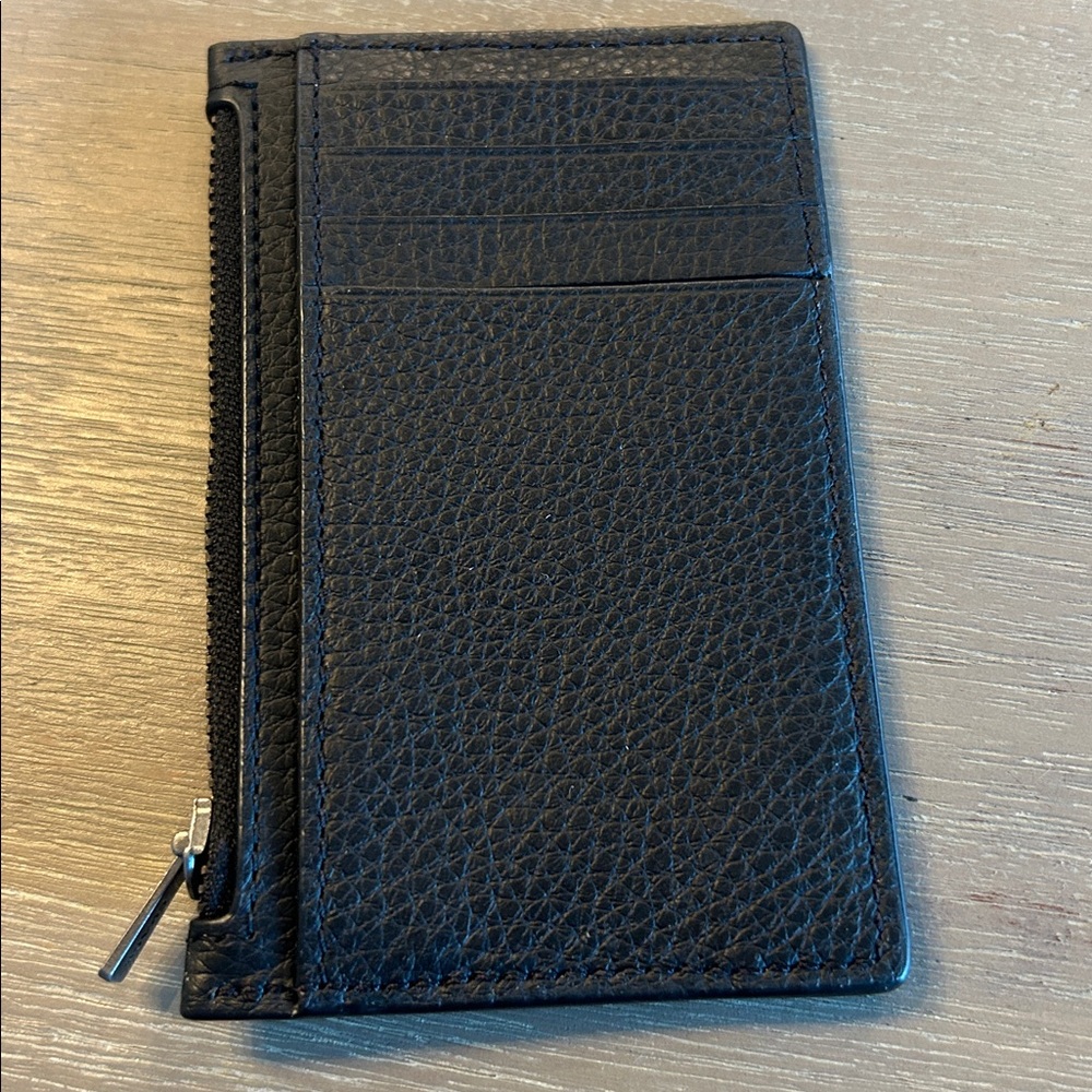 Coach Black Textured Leather Card Case‎